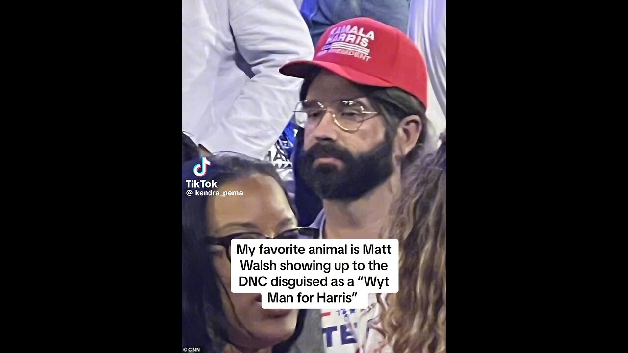 Matt Walsh Shows Up To DNC Disguised As A White Man For Harris 😂