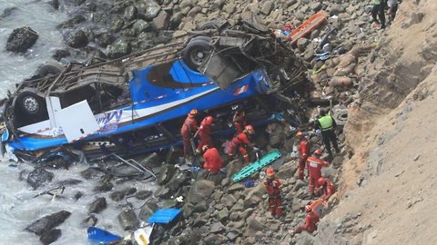 At Least 48 Dead In Peru After Bus Falls More Than 260 Feet