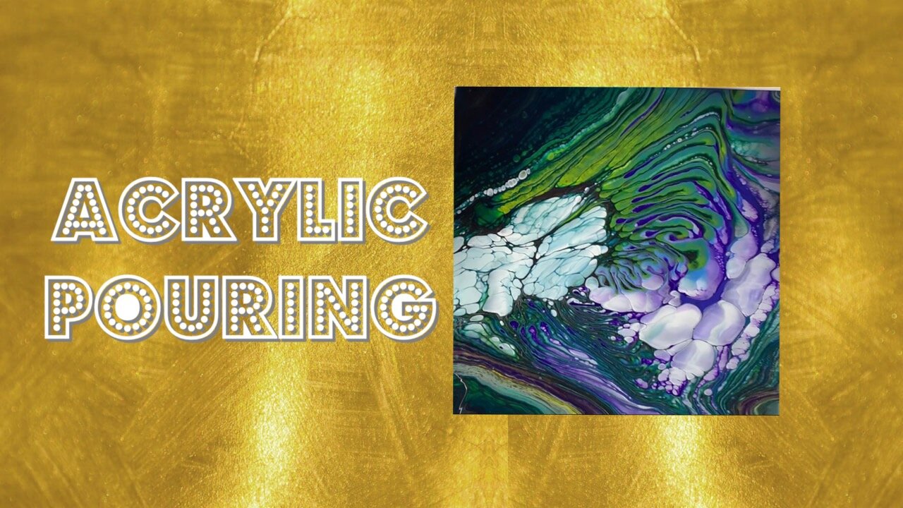 (109) Acrylic Pouring Straight Wiggle Pour