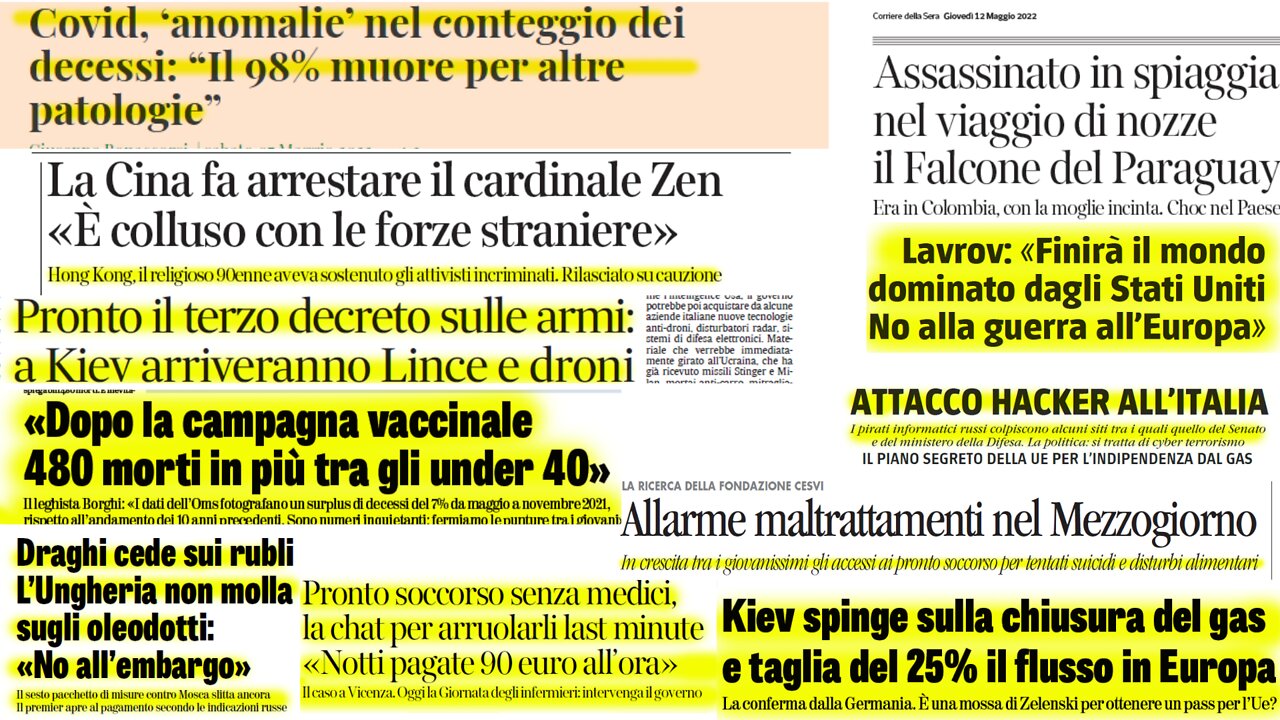 GUERRA, GAS E COVID (Rassegna stampa)