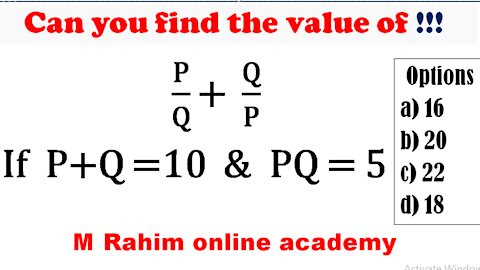 Can you solve this Algebraic equation | Easy and quick explanation