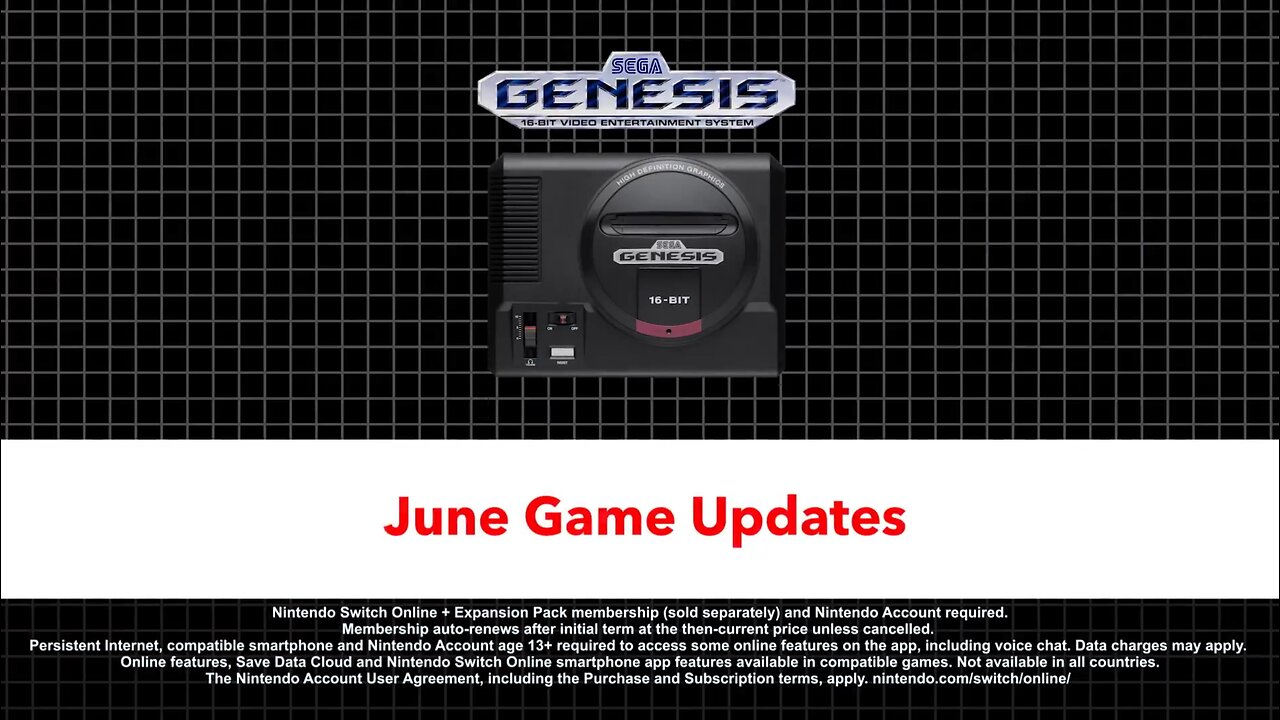 Here are the SEGA Genesis / Mega Drive Games on Nintendo Switch Online for June 2023