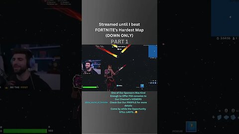 Streamed until I beat FORTNITE’s Hardest Map (DOWN ONLY) | PART 1