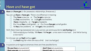 017 - Have and have got - ENGLISH GRAMMAR IN USE - UNIT 17 - Intermediate