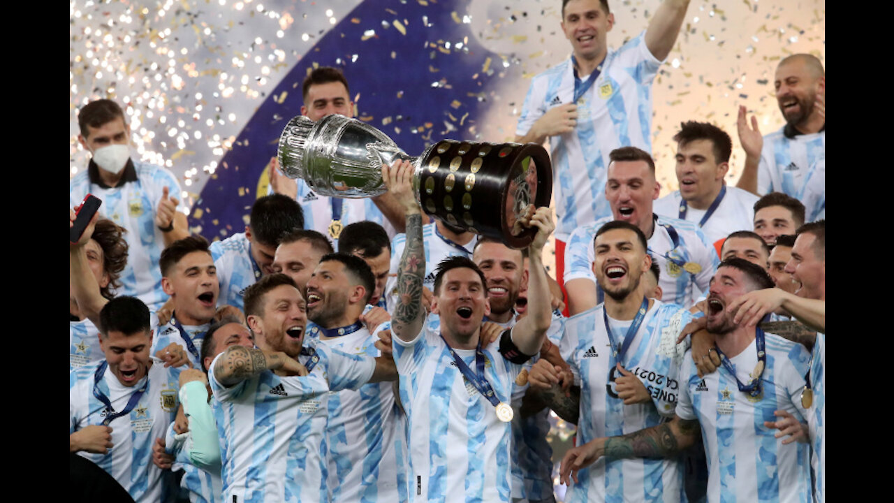 Argentina Winning Copa America. The celebration