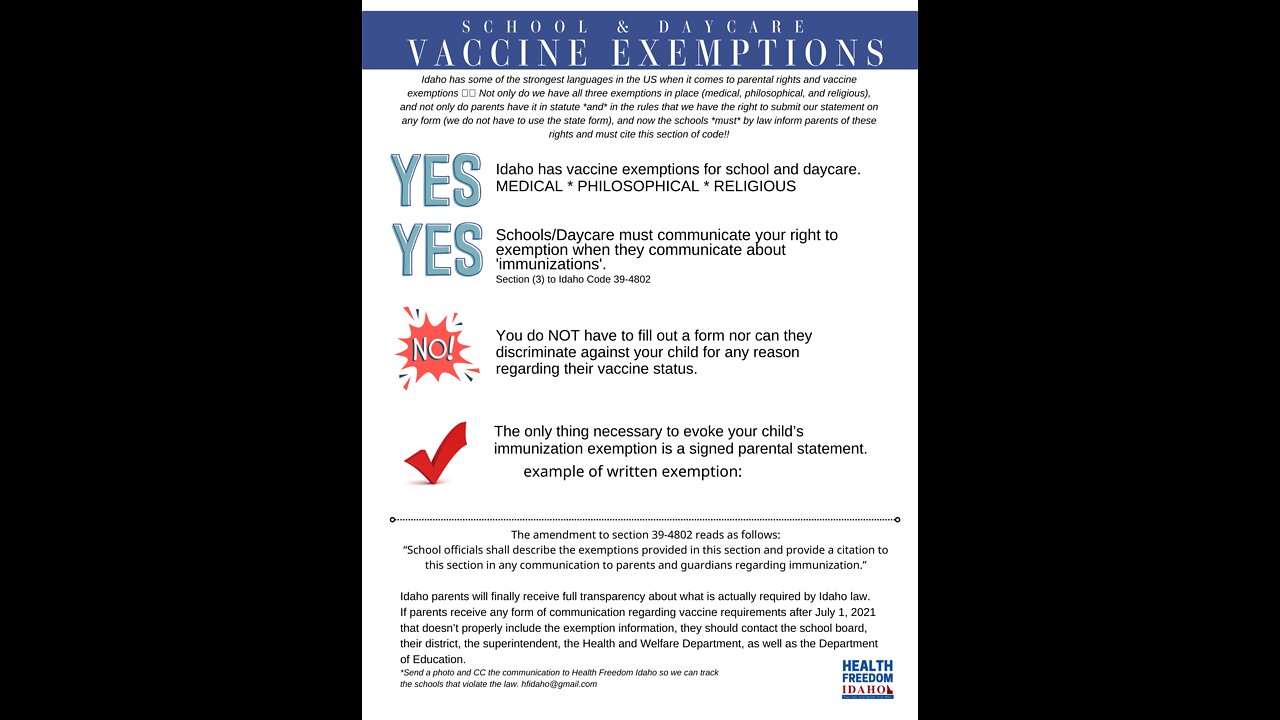 Vaccine Exemptions Idaho