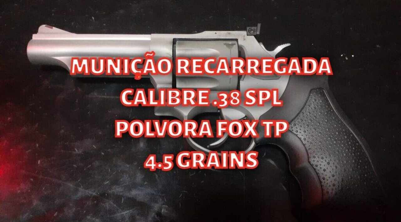 MUNIÇÃO RECARREGADA CALIBRE .38 SPL