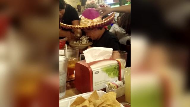 Birthday Boy Gets A Pie In His Face