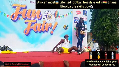 African most talented football ⚽️kid in Ghana🇬🇭 ETOO BA performing live in Accra Dansoman😱