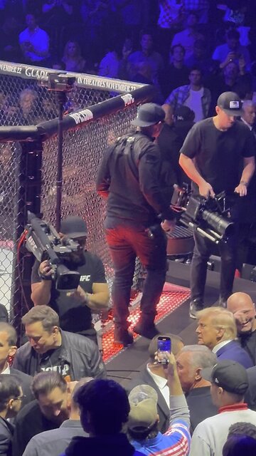 Donald Trump and his cabinet at UFC 309 after winning election