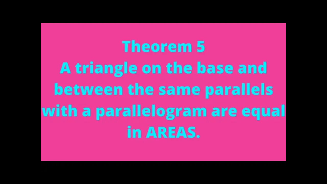AREA THEOREMS