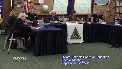 Oxford Schools Board of Education Special Meeting: 9-12-23