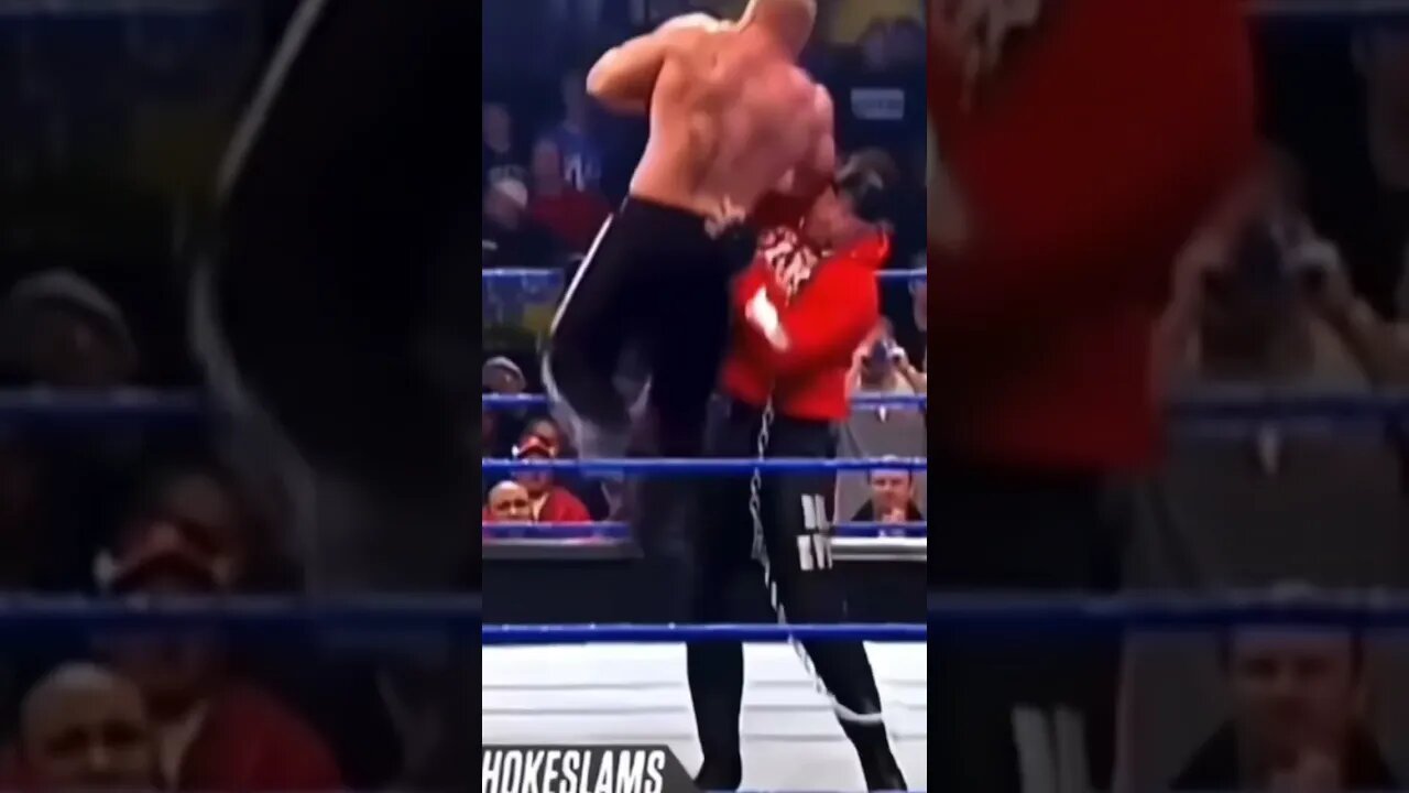 The Undertakers most devastating chokeslam of all time to brock lesnar !! #shorts