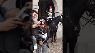 Horse starts to play up #horseguardsparade