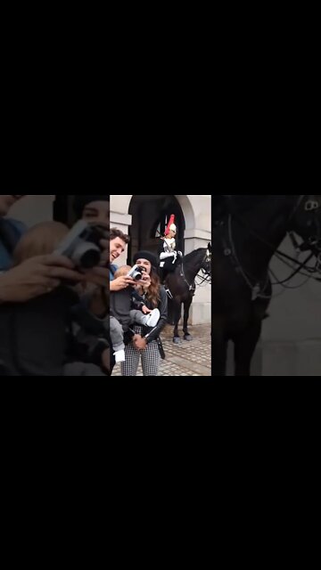 Horse starts to play up #horseguardsparade