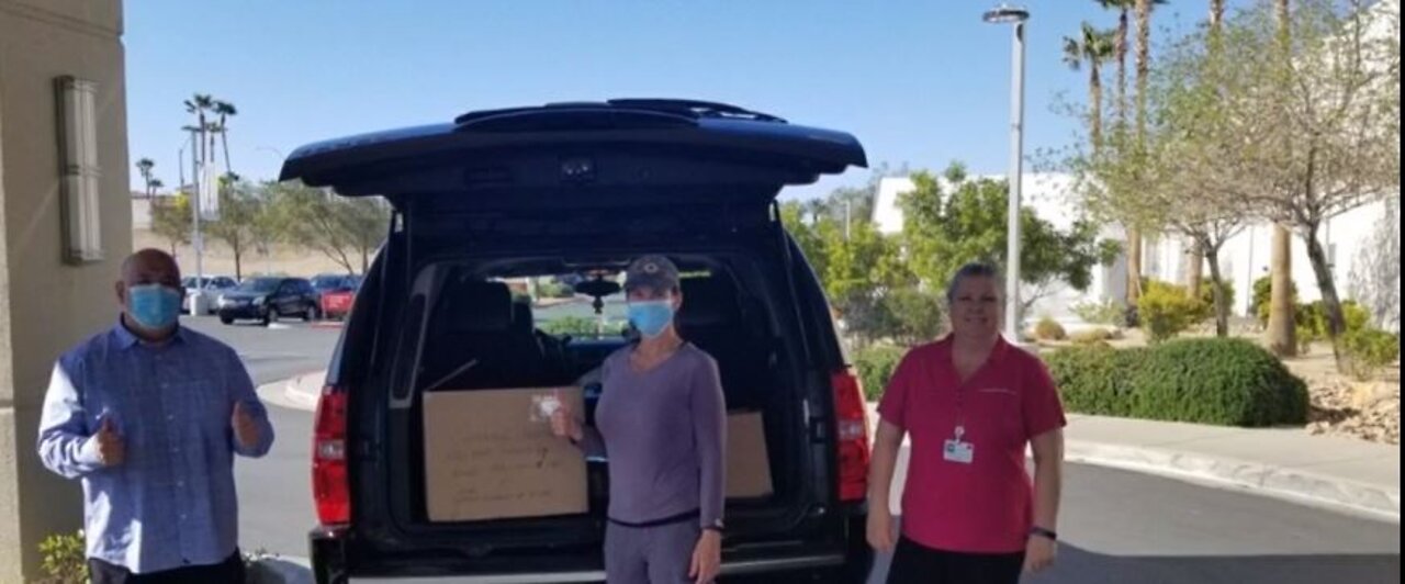 Las Vegas small business makes big mask, hand sanitizer donation to police, first responders