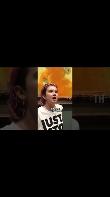 Environmentalists throw tomato soup on Van Gogh painting