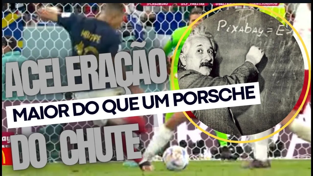 Cálculo da Aceleração do Chute do Mbappe | Mais veloz que um Porsche