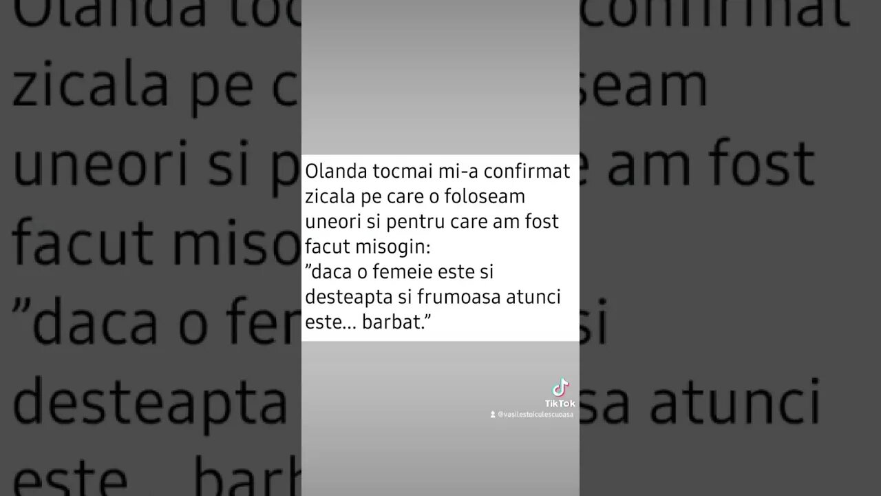 Olanda confirmă că o femeie frumoasă și deșteaptă este bărbat