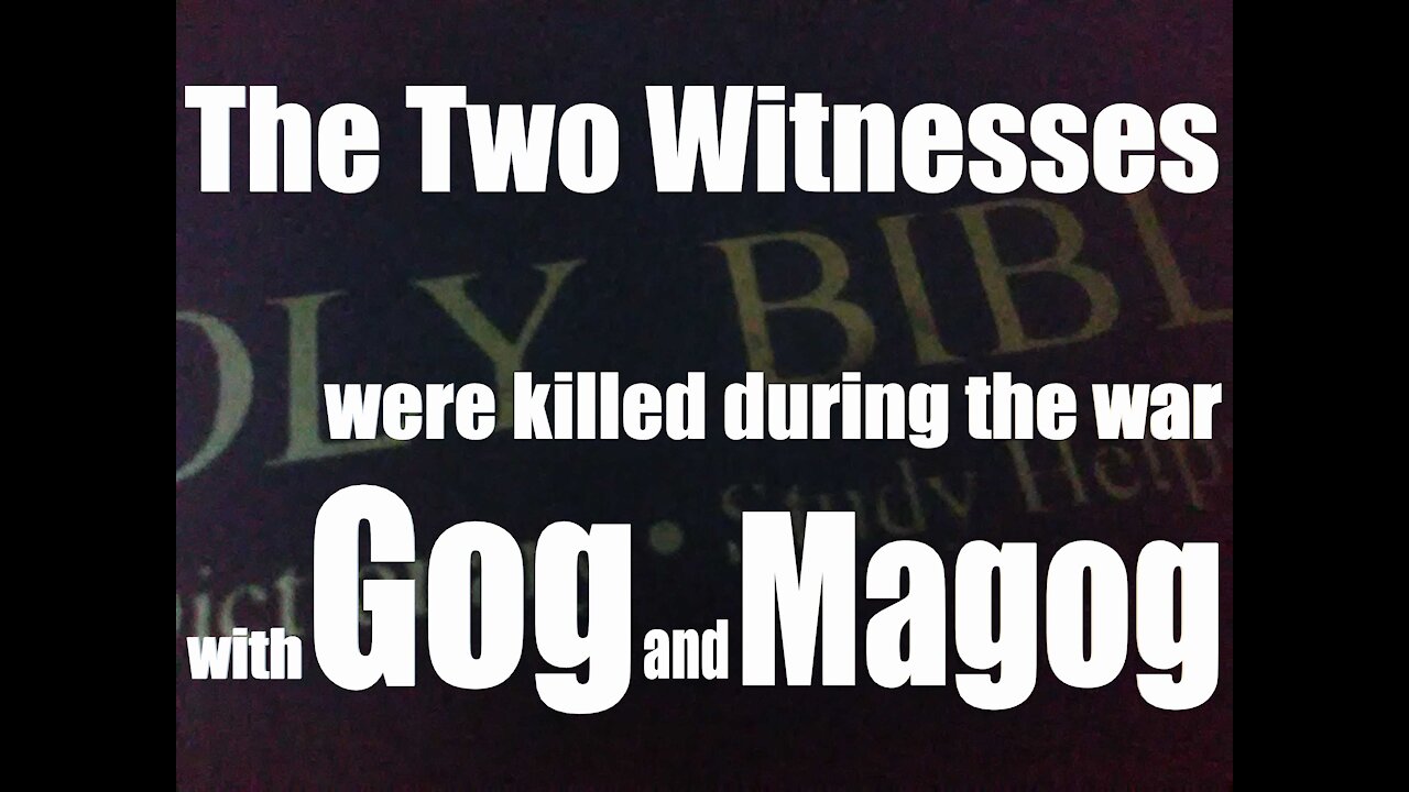 Revelation 11 The Two Witnesses were killed during the War with Gog and Magog