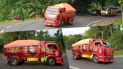 Dump Truk//Mobil Pengangkut Pasir Menanjakan Di Tikungan Sangat Tajam #mobiltruk