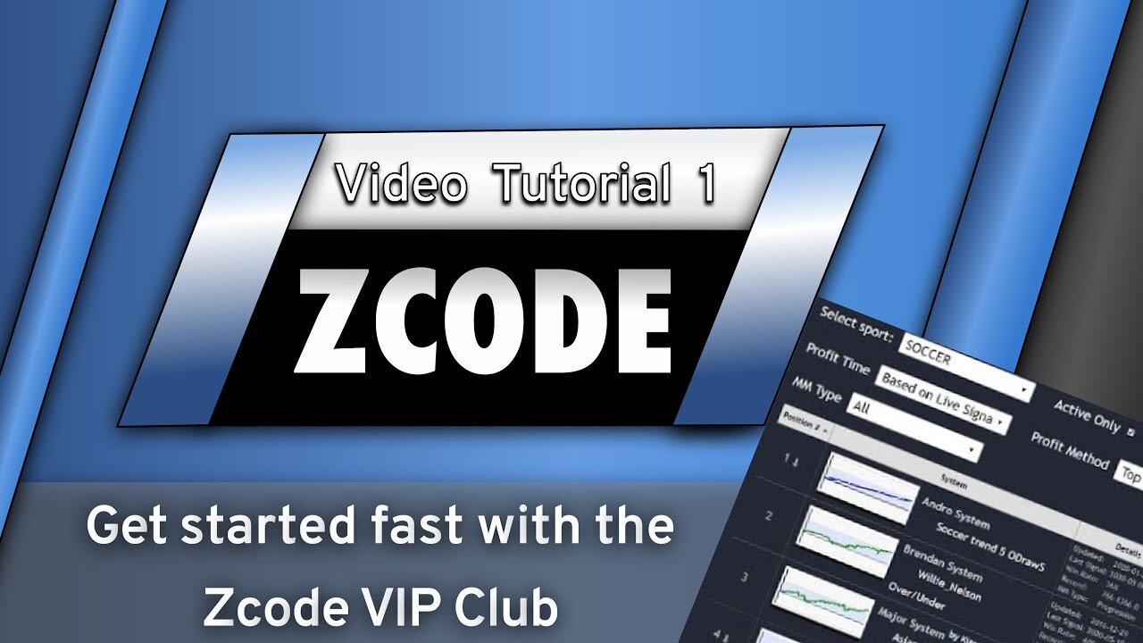 Video Tutorial 1 — Get Started Fast With the Zcode VIP Club