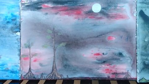 My latest painting's. Did a theme. Glows in the dark