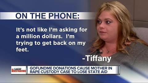 Michigan mom in rape custody case loses state benefits because of donations