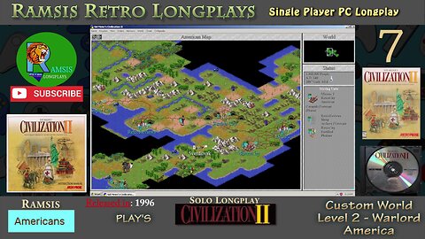 Sid Meier's Civilization II | 1996 | Windows PC | Warlord | America - Episode #7 | Let's Play