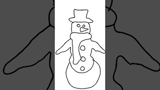 Draw Snowman Easy #drawing #art