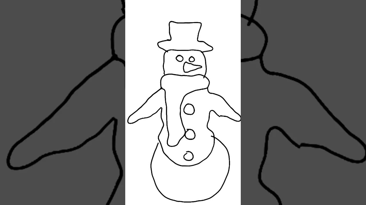 Draw Snowman Easy #drawing #art