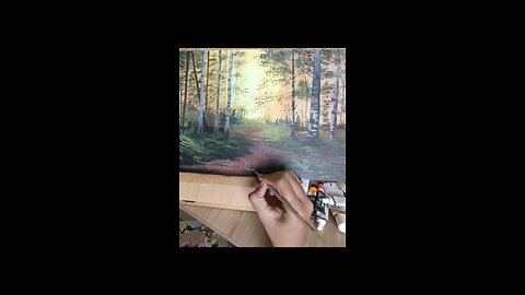 Landscape acrylic painting #acrylicpainting #landscapepainting #canvaspainting