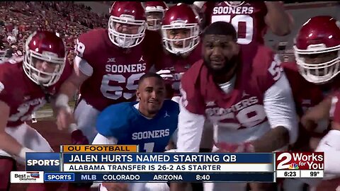 Jalen Hurts named Oklahoma's starting QB; Sooners slotted #4 in AP Preseason Poll