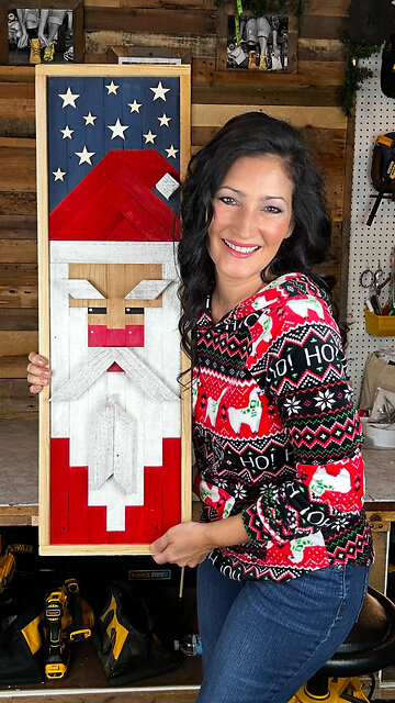 Christmas Countdown of Crafts Day 23 Santa Mosaic