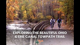 Biking south on the Towpath bike trail