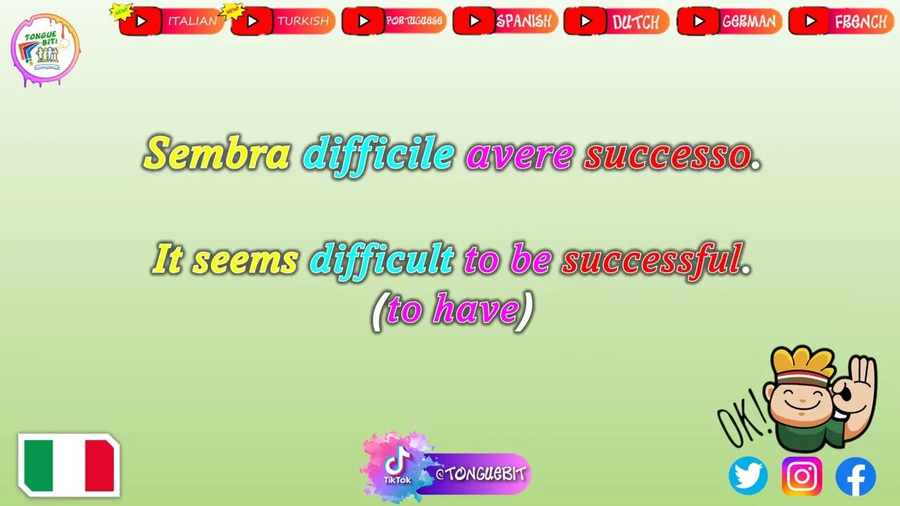 New Italian Sentences! \\ Week: 8 Video: 2 // Learn Italian with Tongue Bit!