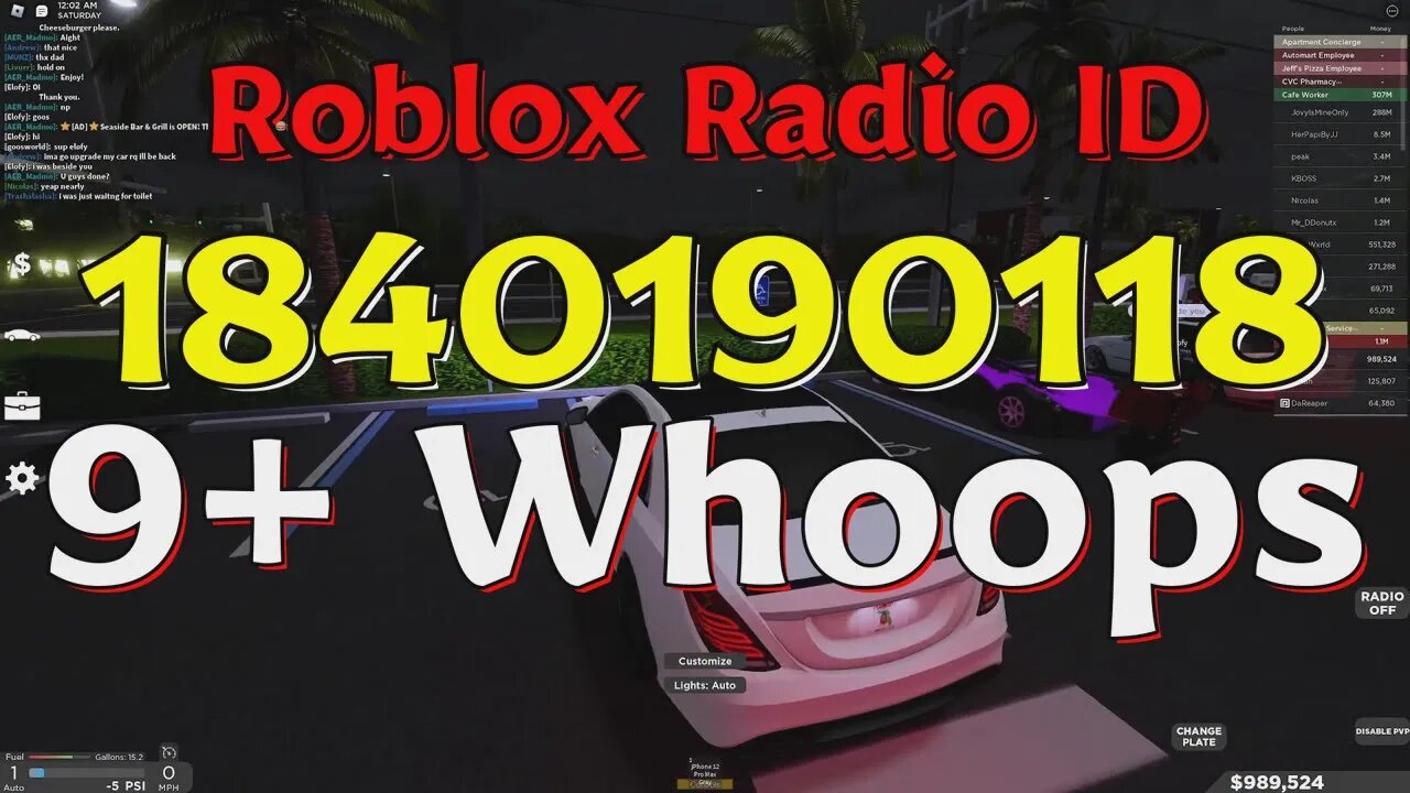 Whoops Roblox Radio Codes/IDs