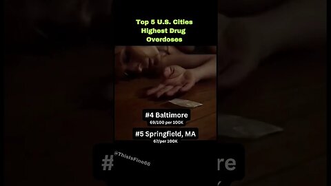 Top 5 U.S. Cities with Highest Amount of Drug Overdoses #shorts