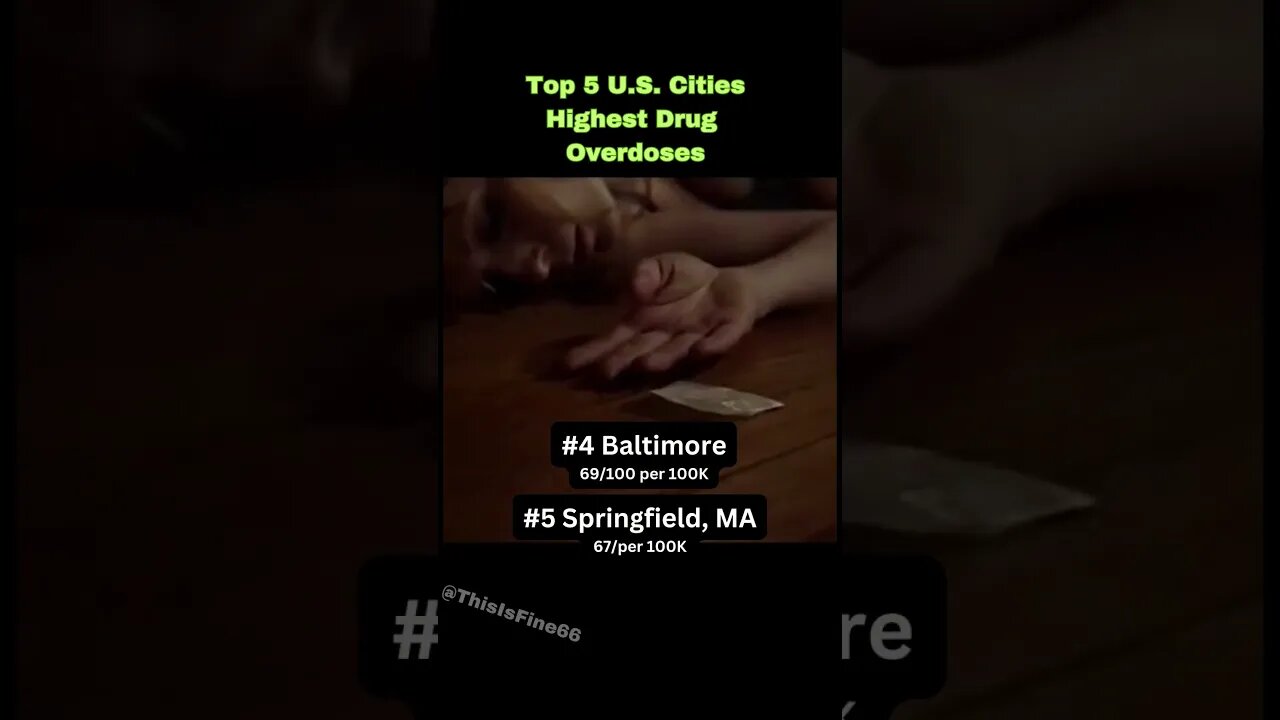 Top 5 U.S. Cities with Highest Amount of Drug Overdoses #shorts