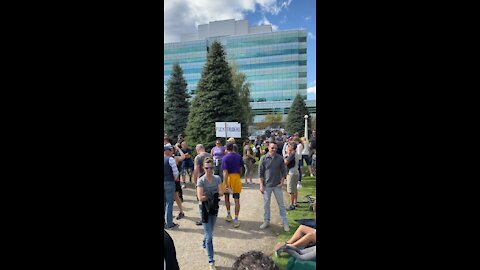 World freedom rally Calgary Alberta September 2021