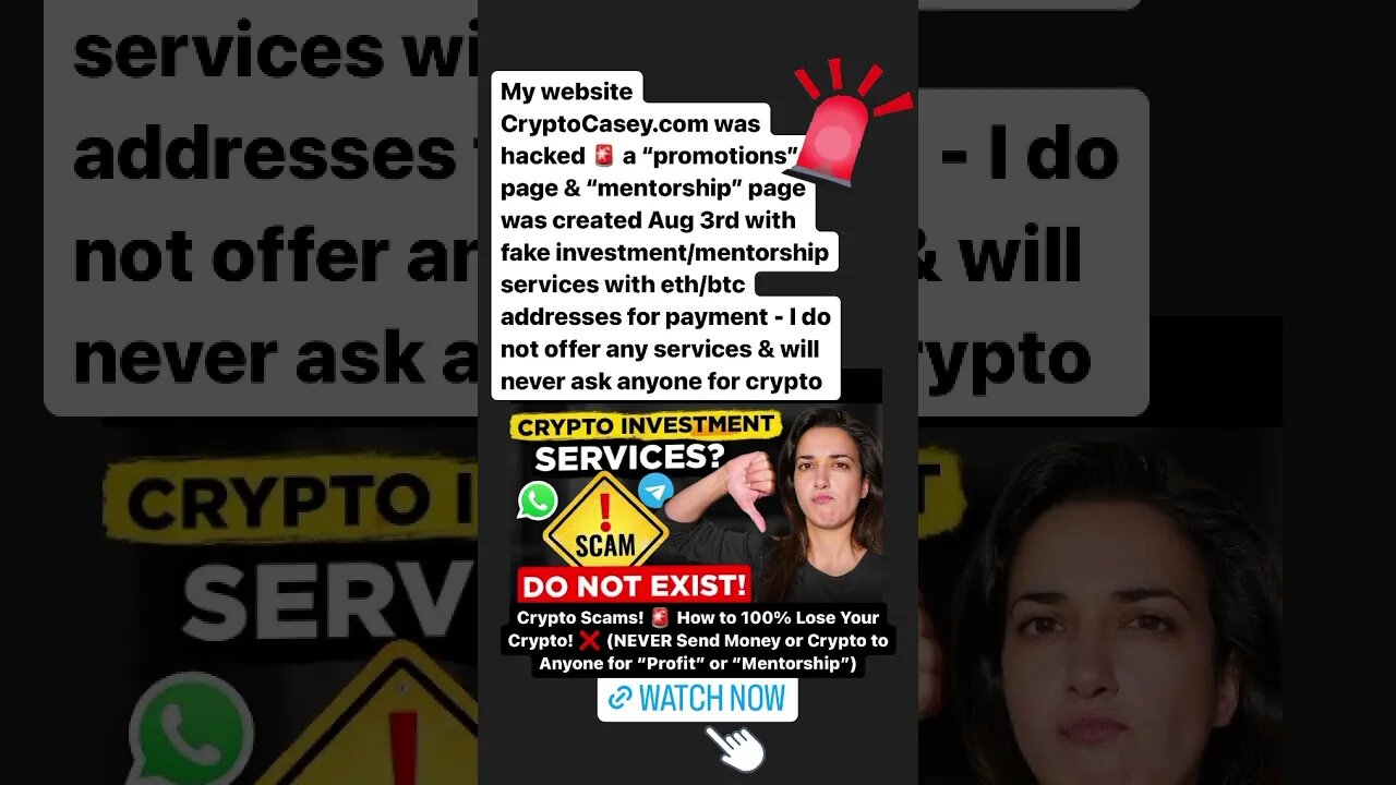 ALERT 🚨 Website Hacked - I do NOT offer ANY Services & Will Never Ask for Crypto 🫡