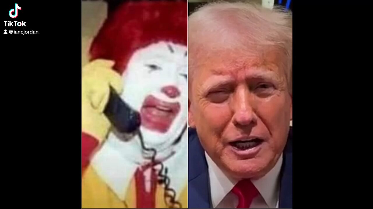 Ronald McDonald snappin on Donald J. Trump !!!! One Clown To Another !!!!!!