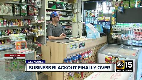 Power restored at Glendale strip mall