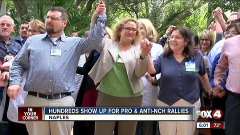 Doctors and patients hold competing rallies over NCH hospitalist program