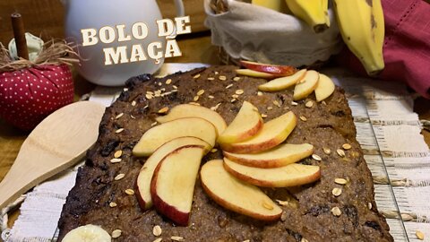 O MELHOR BOLO DE MAÇA !!! SEM AÇUCAR , SEM LEITE E SEM TRIGO !