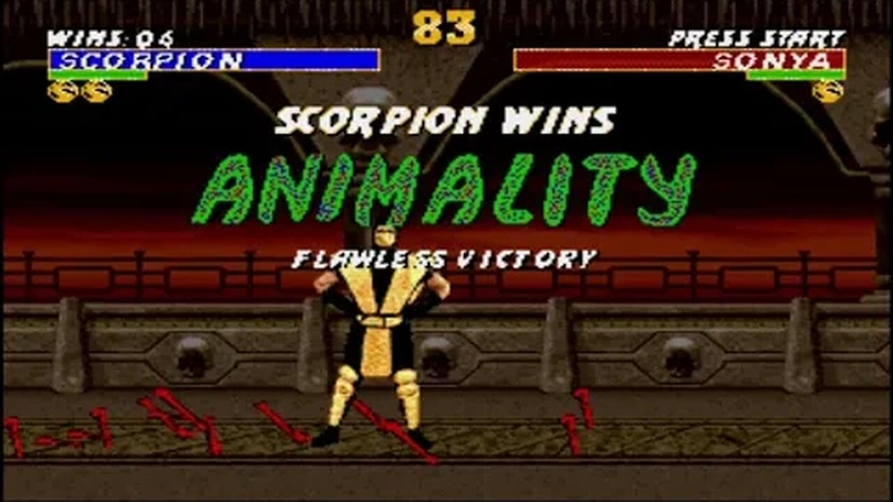 Ultimate Mortal Kombat Trilogy (Genesis) - Scorpion MKII - Hardest - No Continues.
