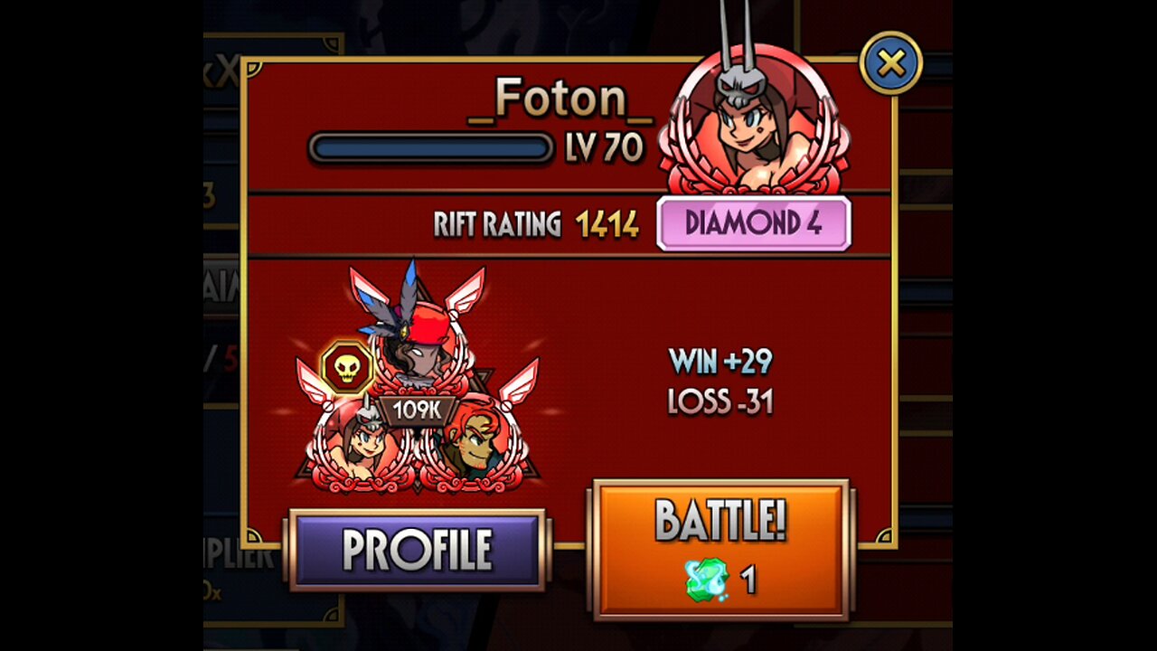 I lost lol 😂 Skullgirls Mobile Rift Battles