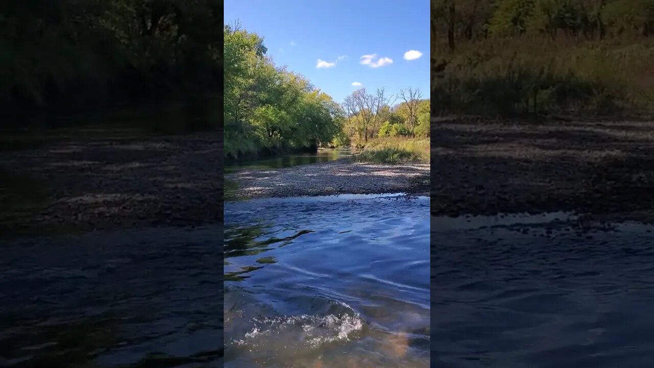 soothing water rapids at river.