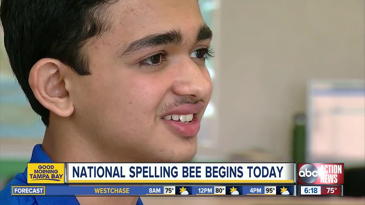 Local speller Neil Dave is competing in the Scripps National Spelling Bee