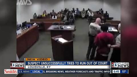 Suspect tries to escape from court | Caught on Camera